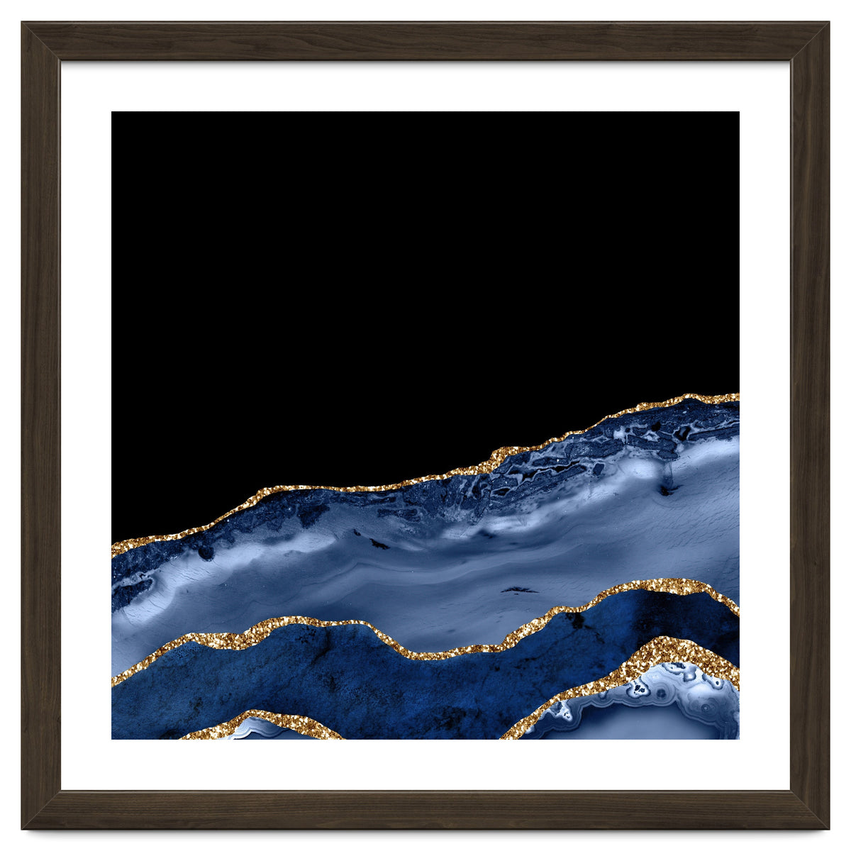 Navy & Gold Agate Texture 17