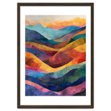 Jewel-Toned Abstract Mountain Landscape Wall Art thumbnail
