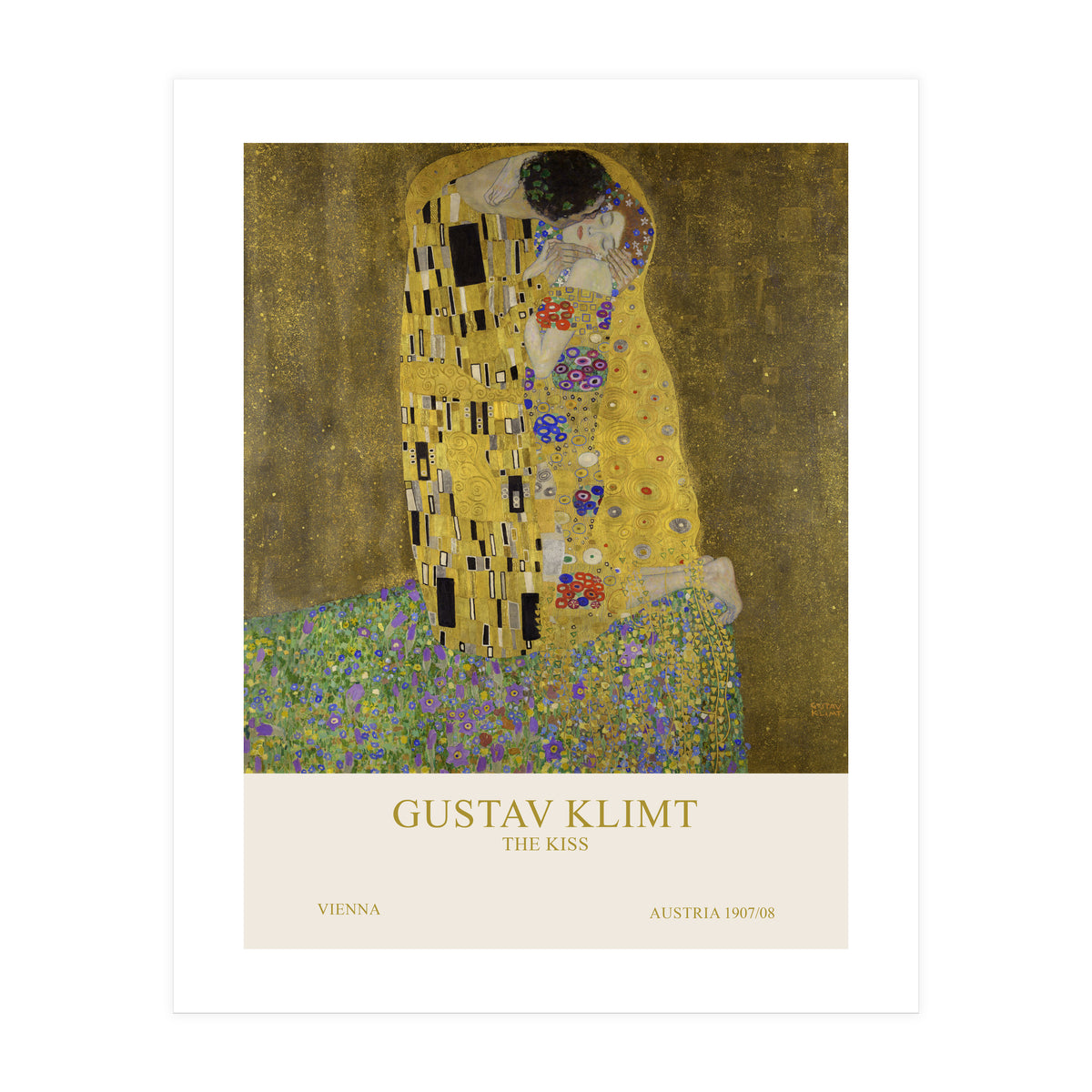 Gustav Klimt - The Kiss (Print Only)