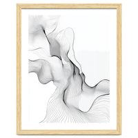 Abstract Black And White Flowing Lines