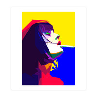 Girl Smoking Pop Art WPAP Style Illustration (Print Only)