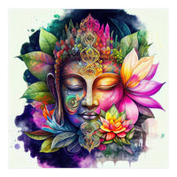 Floral Awakening Buddha (Print Only)