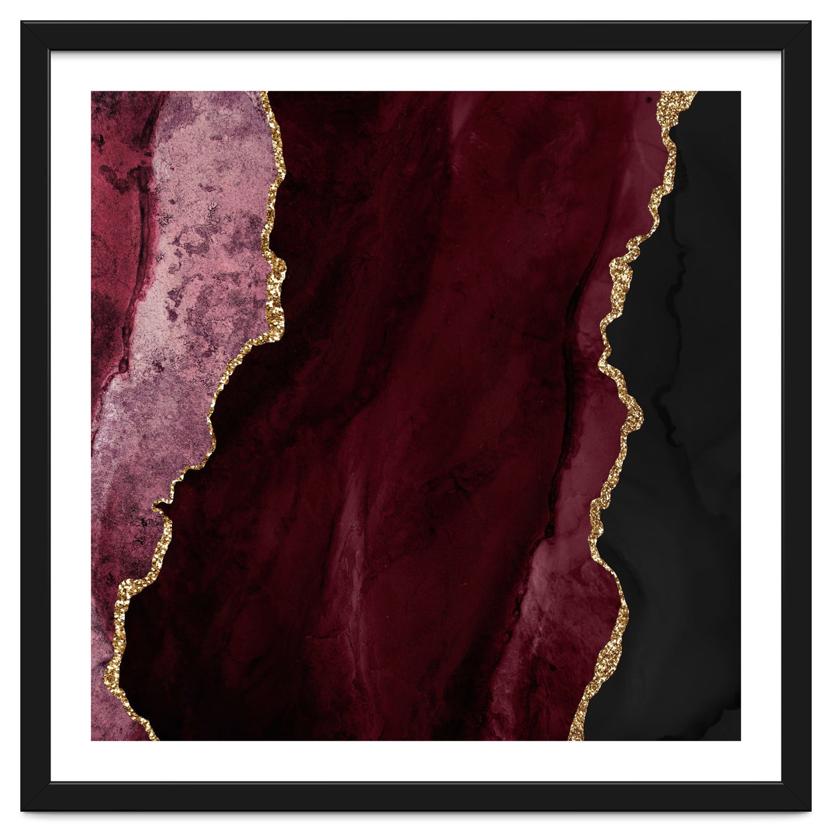 Burgundy & Gold Agate Texture 01