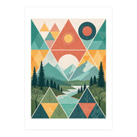 Geometric Convergence: A Mosaic of the Alpine Wilderness (Print Only)
