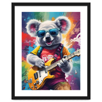 Koala Playing Guitar, Rock Graffiti