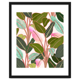Color Paradise, Tropical Colorful Modern Bohemian Illustration, Eclectic Botanical Plant thumbnail
