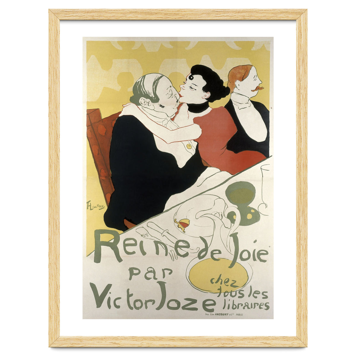 Henri de Toulouse-Lautrec: Poster for the novel Reine de joie, moeurs du demi-monde by Victor Joze.
