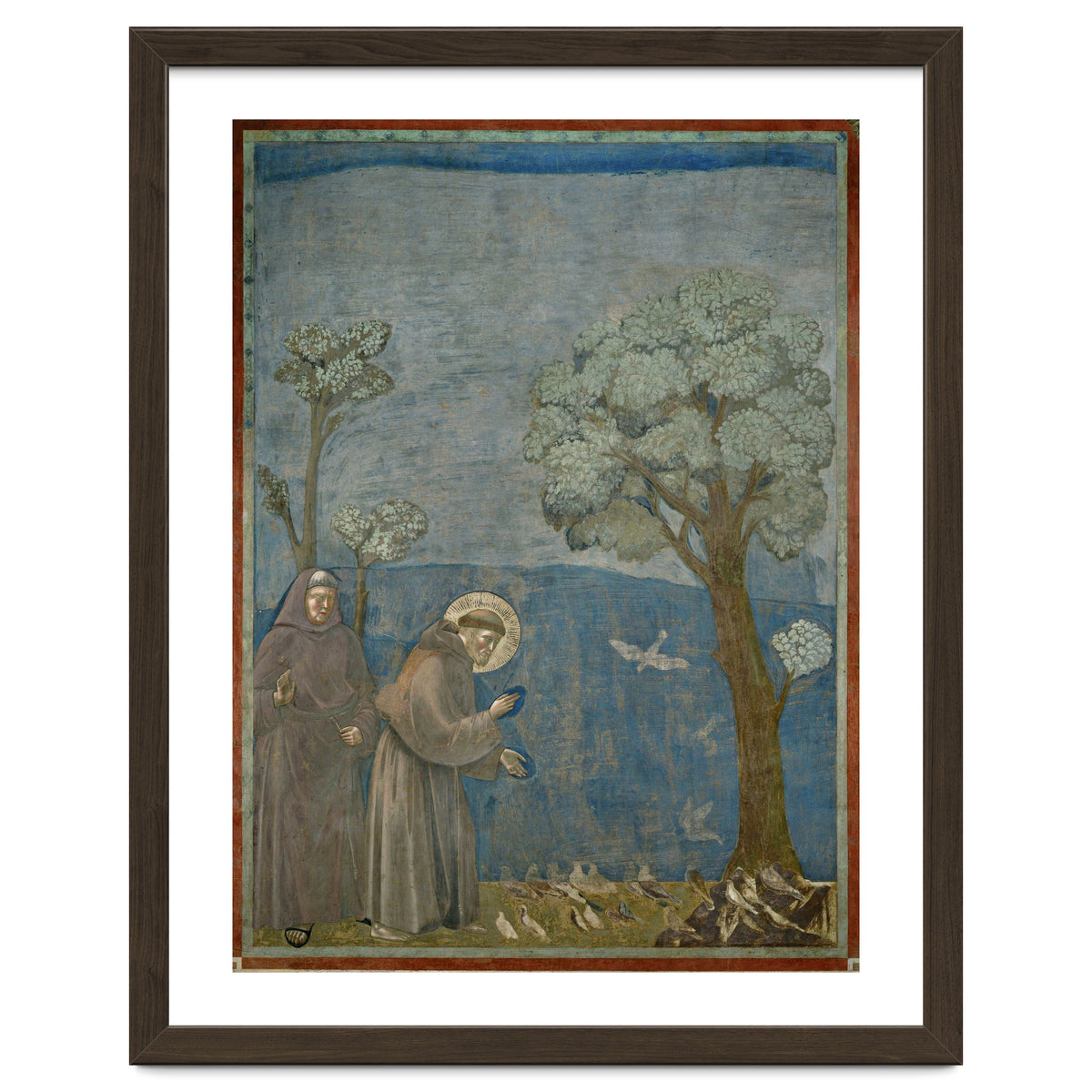 Saint Francis of Assisi preaching to the birds. Giotto. GIOTTO DE BONDONE (1266-1337).