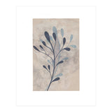 Leaf Beige and Blue Art Print (Print Only) thumbnail