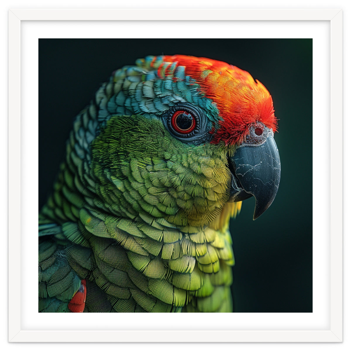 Close Up Colorful Parrot Bird Feather