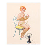 Beautiful Chubby Girl Enjoys In Ice Cream (Print Only) thumbnail