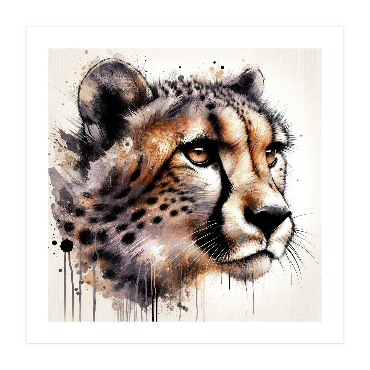 Watercolor Cheetah (Print Only)
