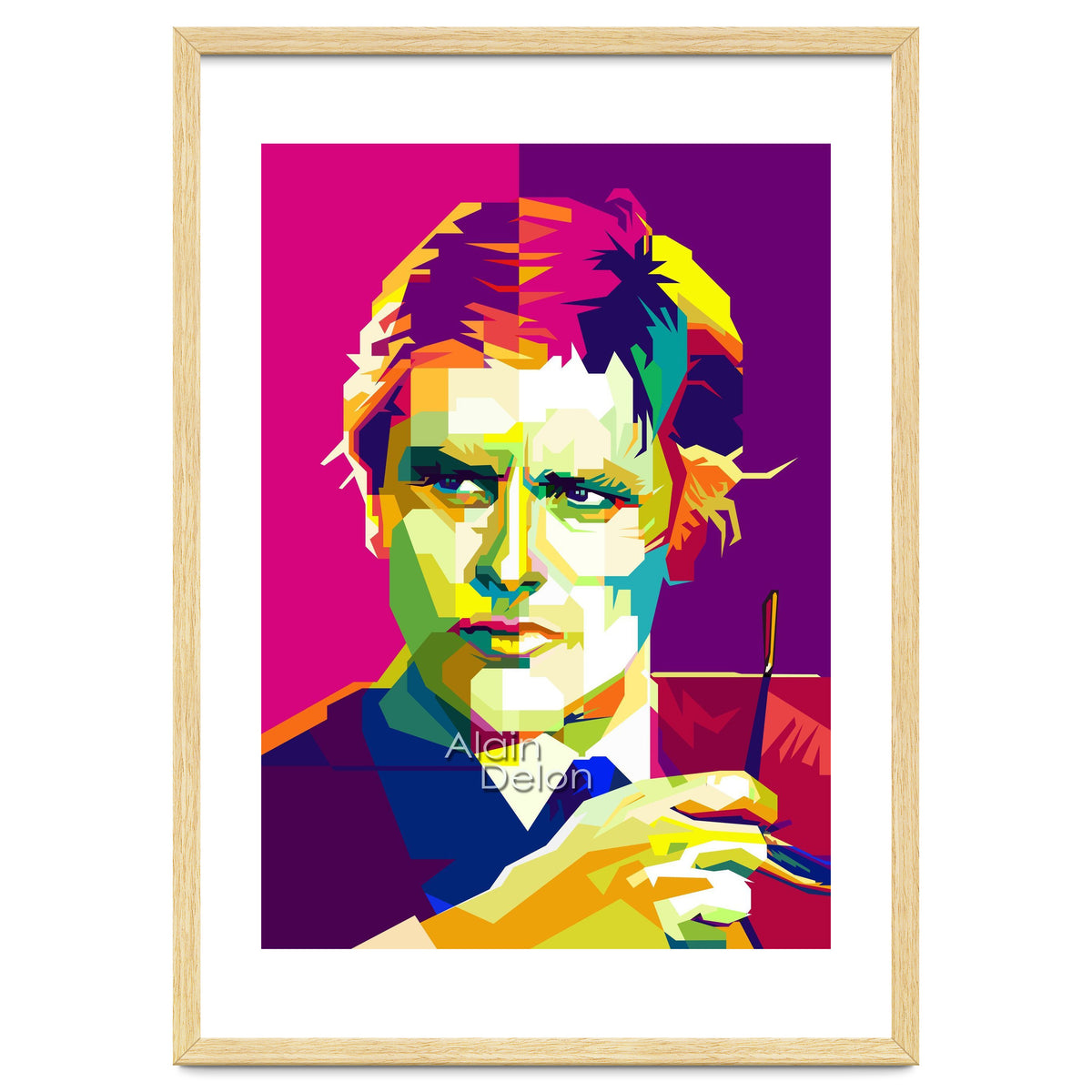Alain Delon Retro Art WPAP