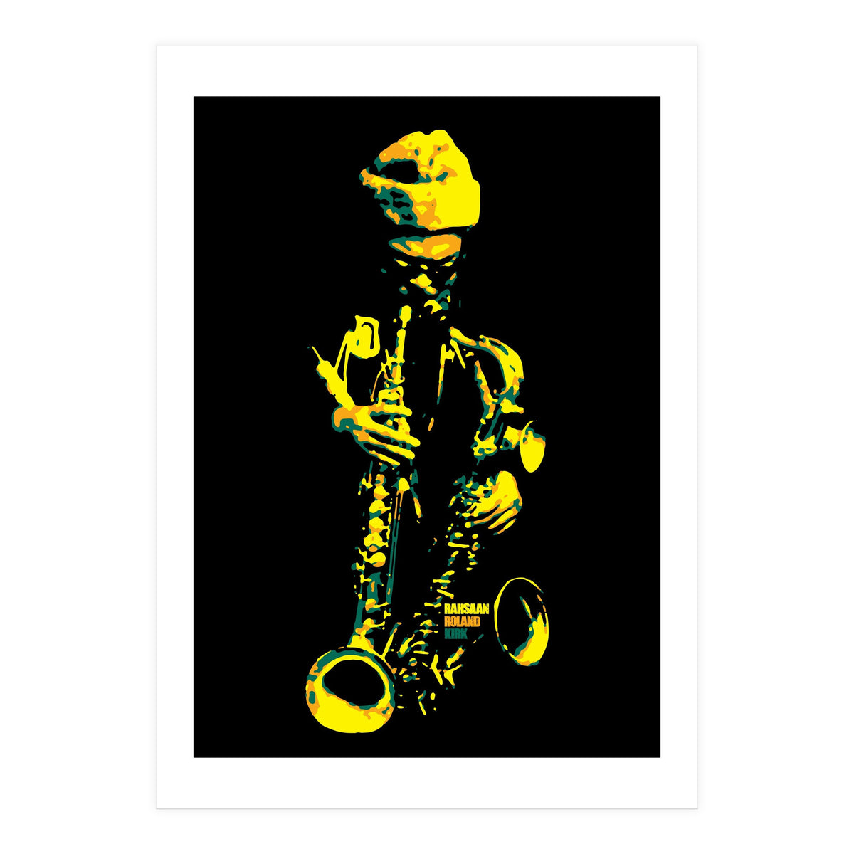 Rahsaan Roland Kirk in Pop Art (Print Only)