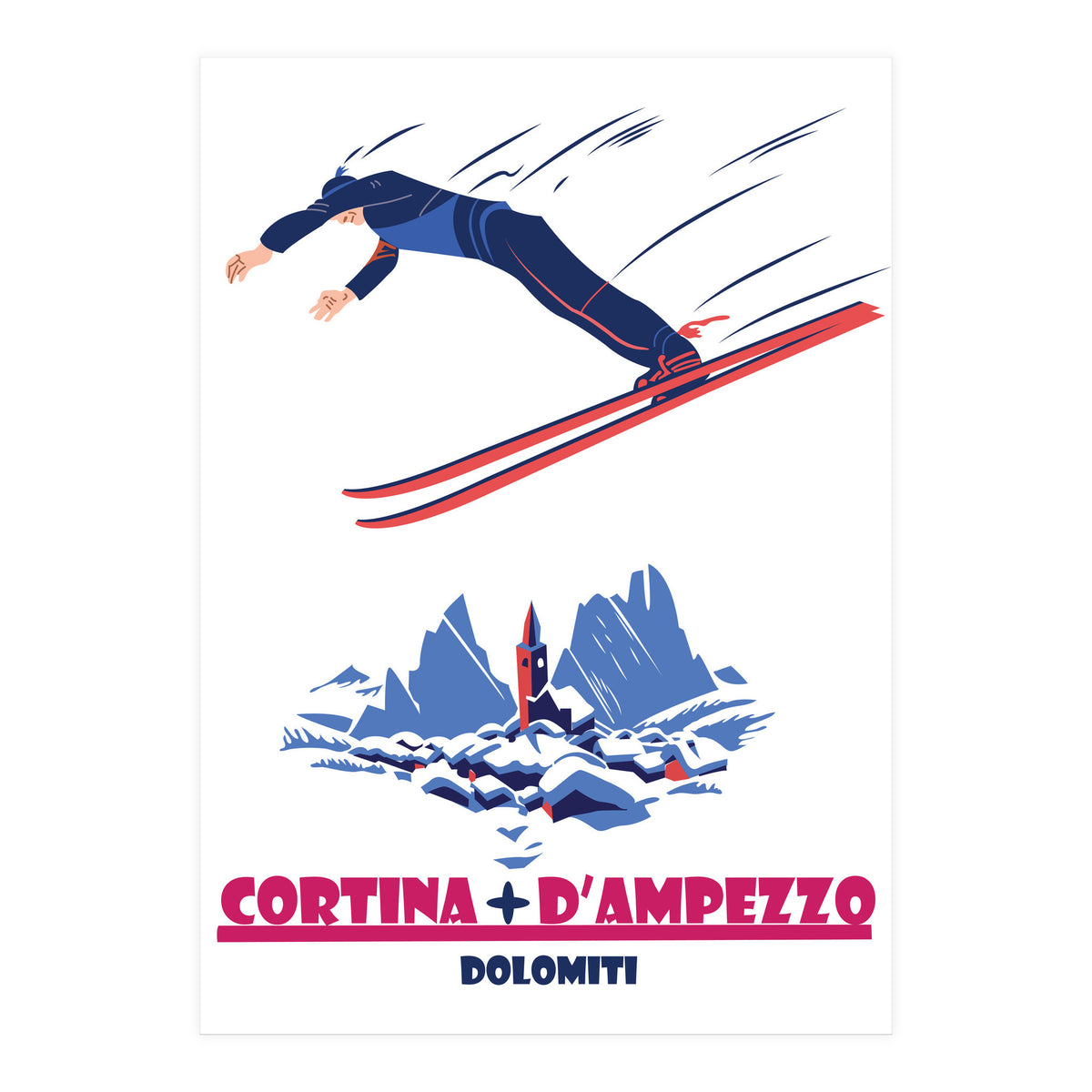 Ski Jump At Cortina Di Ampezzo (Print Only)