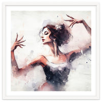 Elegant Ballet Dancer Portrait In Motion
