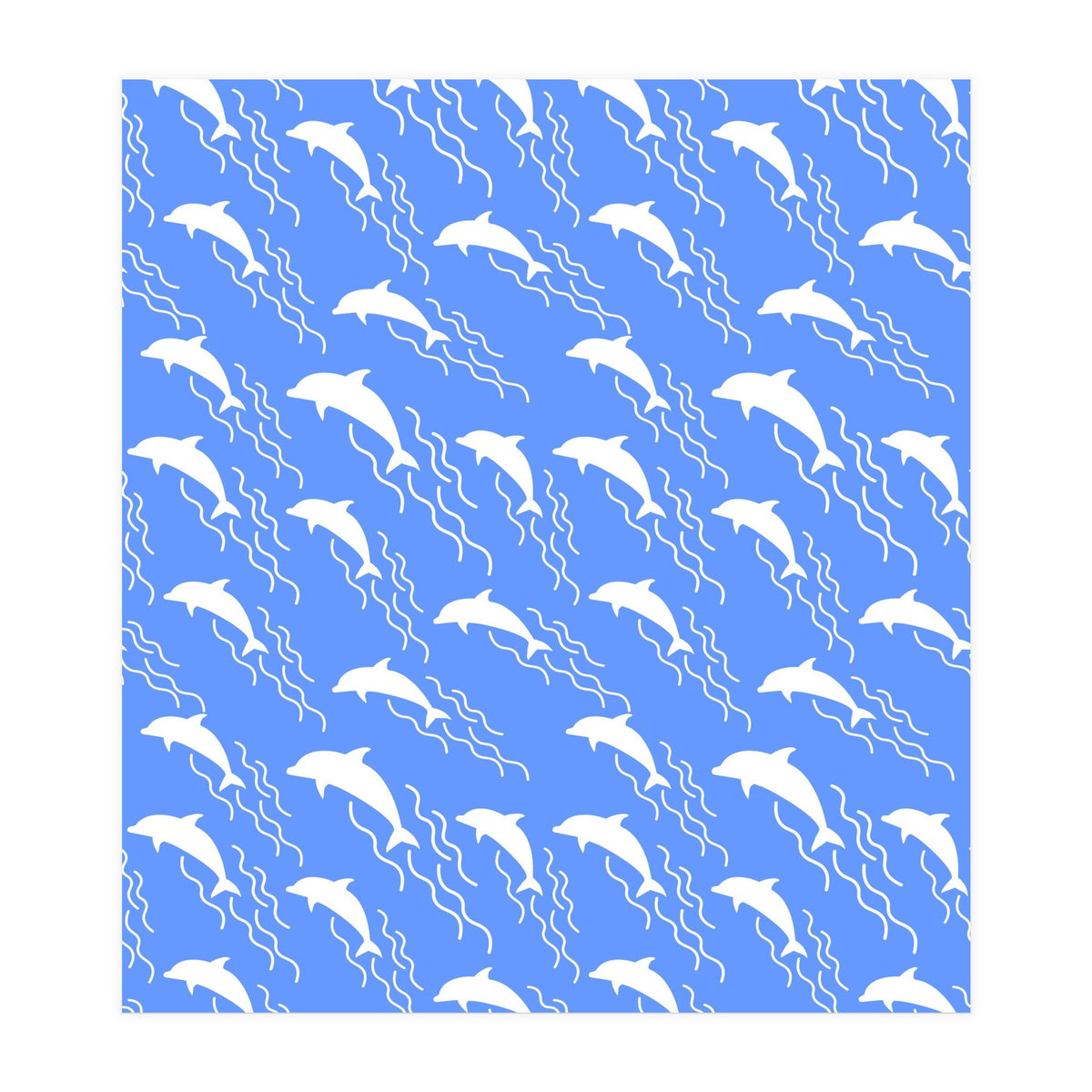 Swimming dolphins (Print Only)