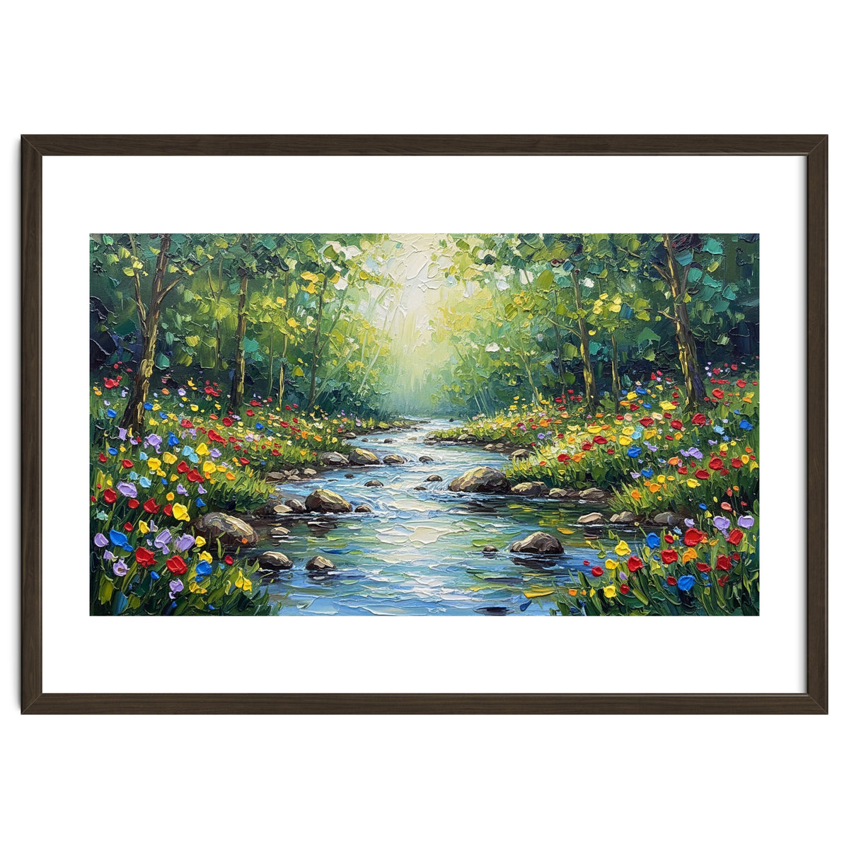 Sunlit Forest Stream