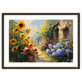 Vibrant Summer Cottage Garden Oil Painting thumbnail