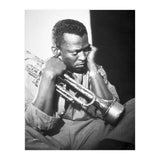 Jazz trumpeter Miles Davis early in his career playing in New York City, circa 1955. (Print Only) thumbnail