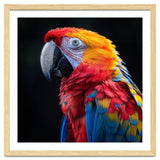 Scarlet Macaw Parrot Vibrant Plumage Close Up thumbnail