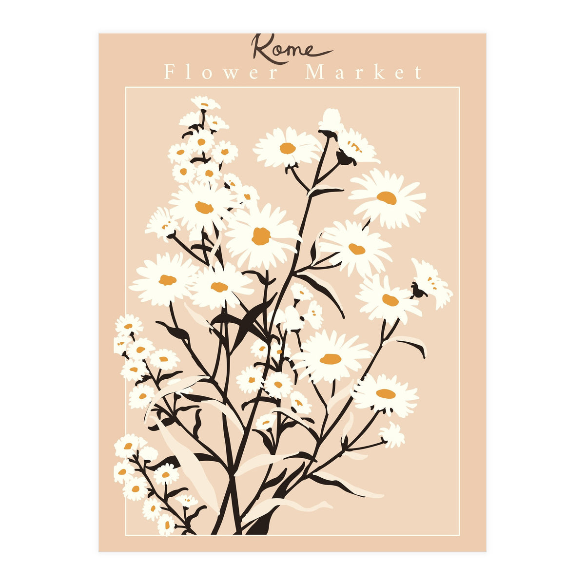 Reworked Flower Market Rome 1000 (Print Only)