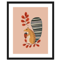 Squirrel In A Pink Autumn
