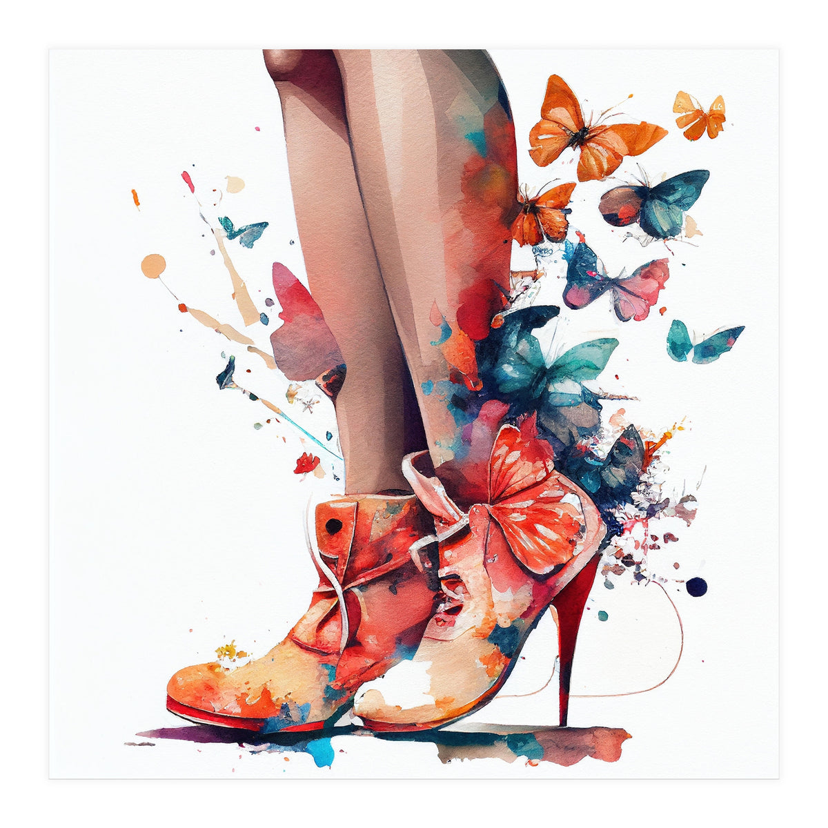 Butterfly Heels Splash (Print Only)