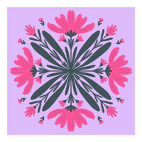 Magenta mandala flowers (Print Only)