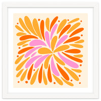 Floral Burst - pink, yellow and orange