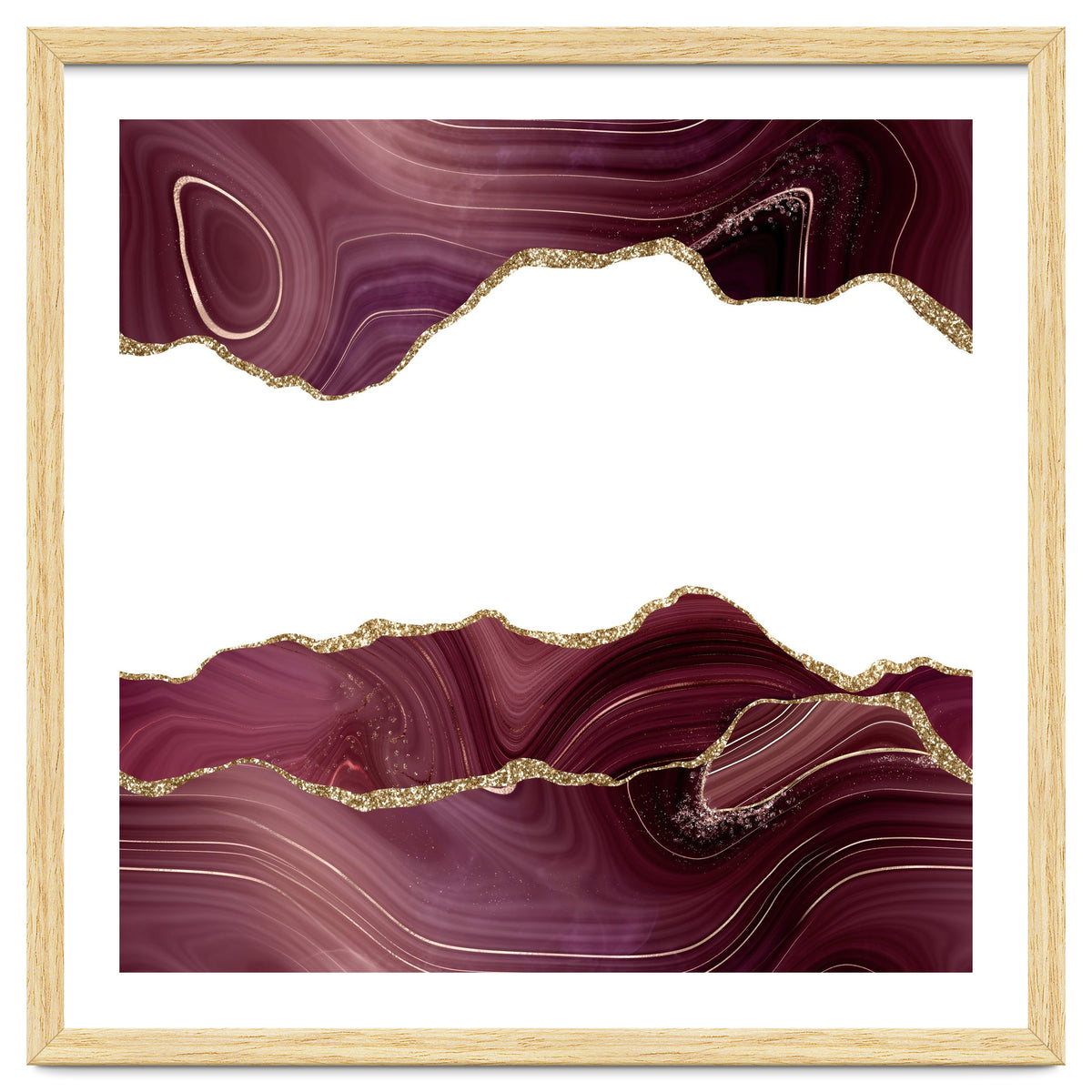 Burgundy & Gold Glitter Agate Texture 07