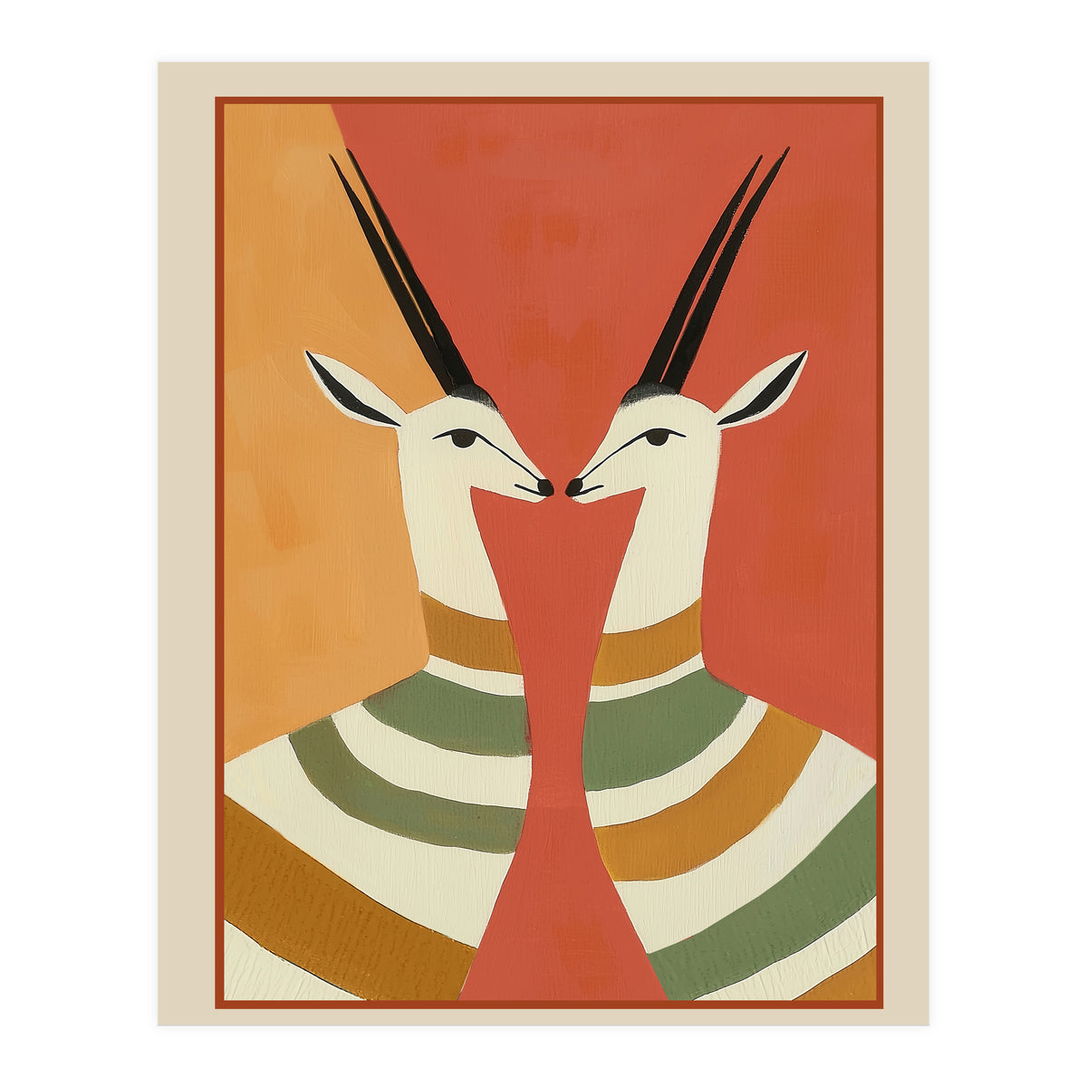 Two Gazelles In Stillness (Print Only)