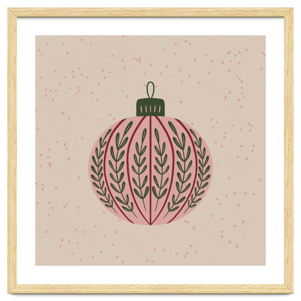 Christmas globe with branches