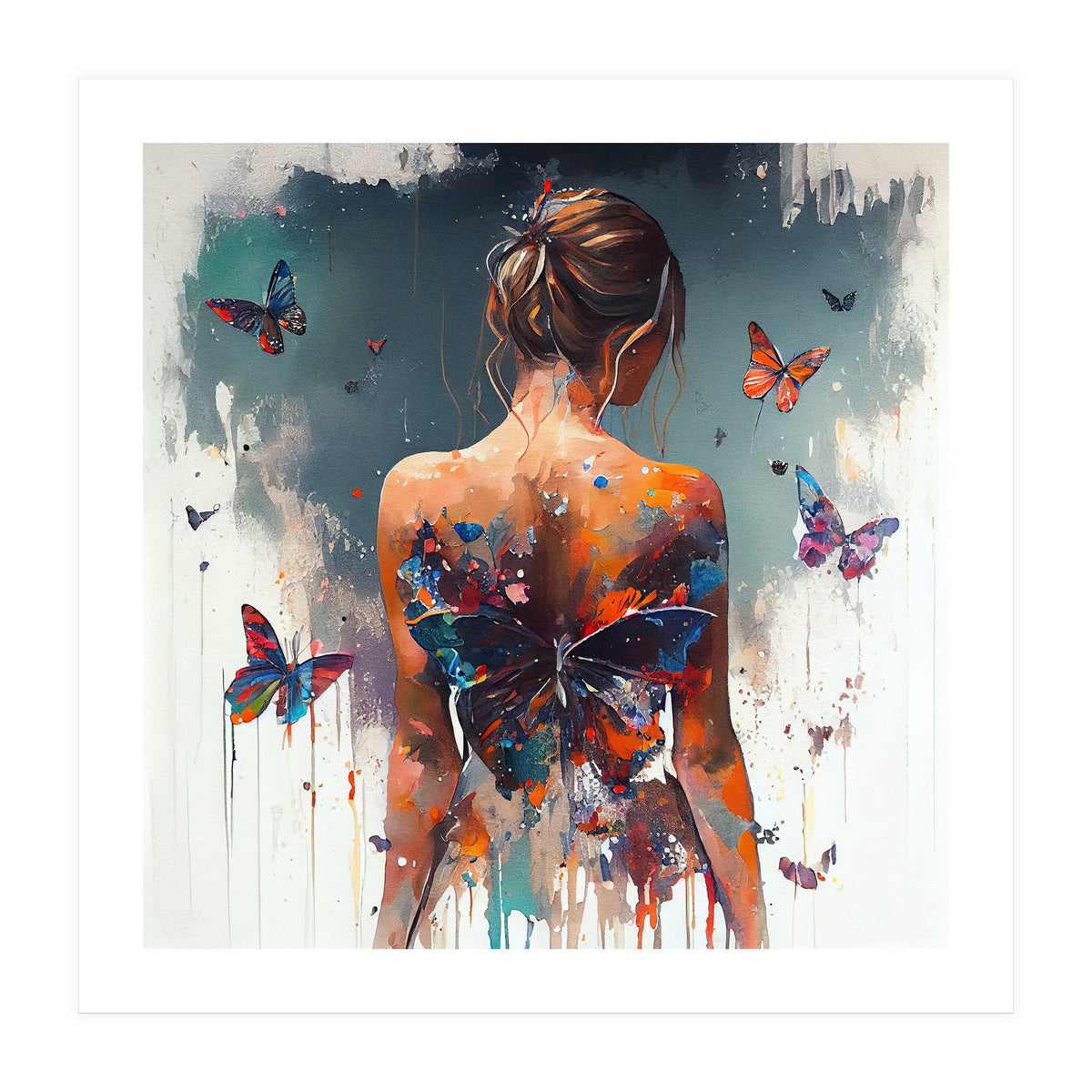 Powerful Butterfly Woman Body #4 (Print Only)