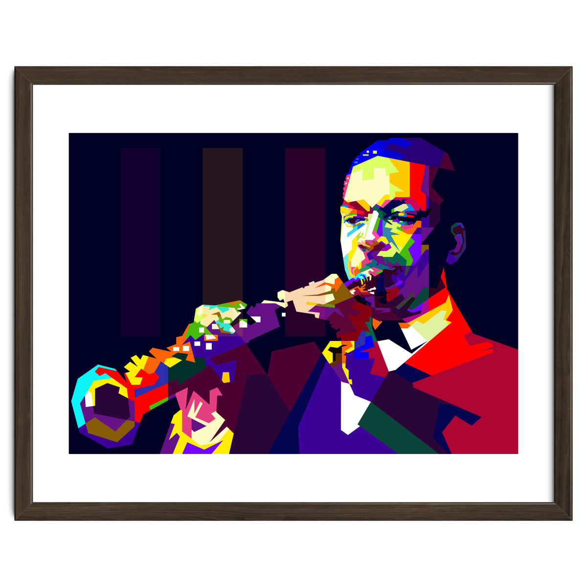 John Coltrane Jazz Musician Pop Art WPAP