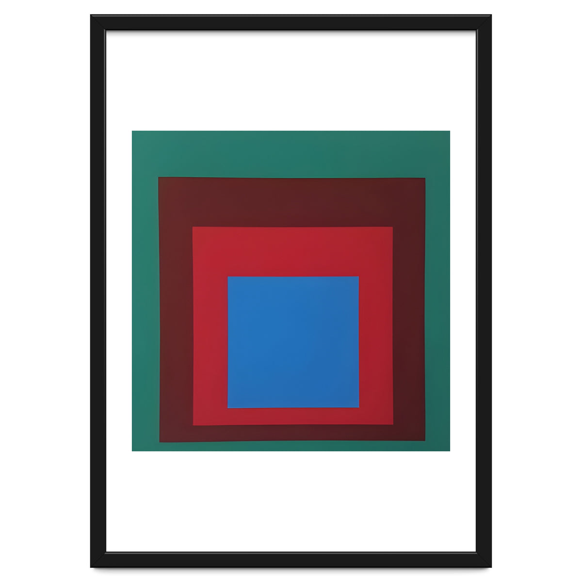 Josef Albers - HOMAGE TO THE SQUARE: Green, Red, Blue