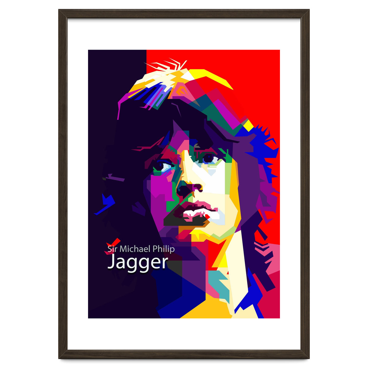 Sir Michael Philip Jagger Pop Art Wpap