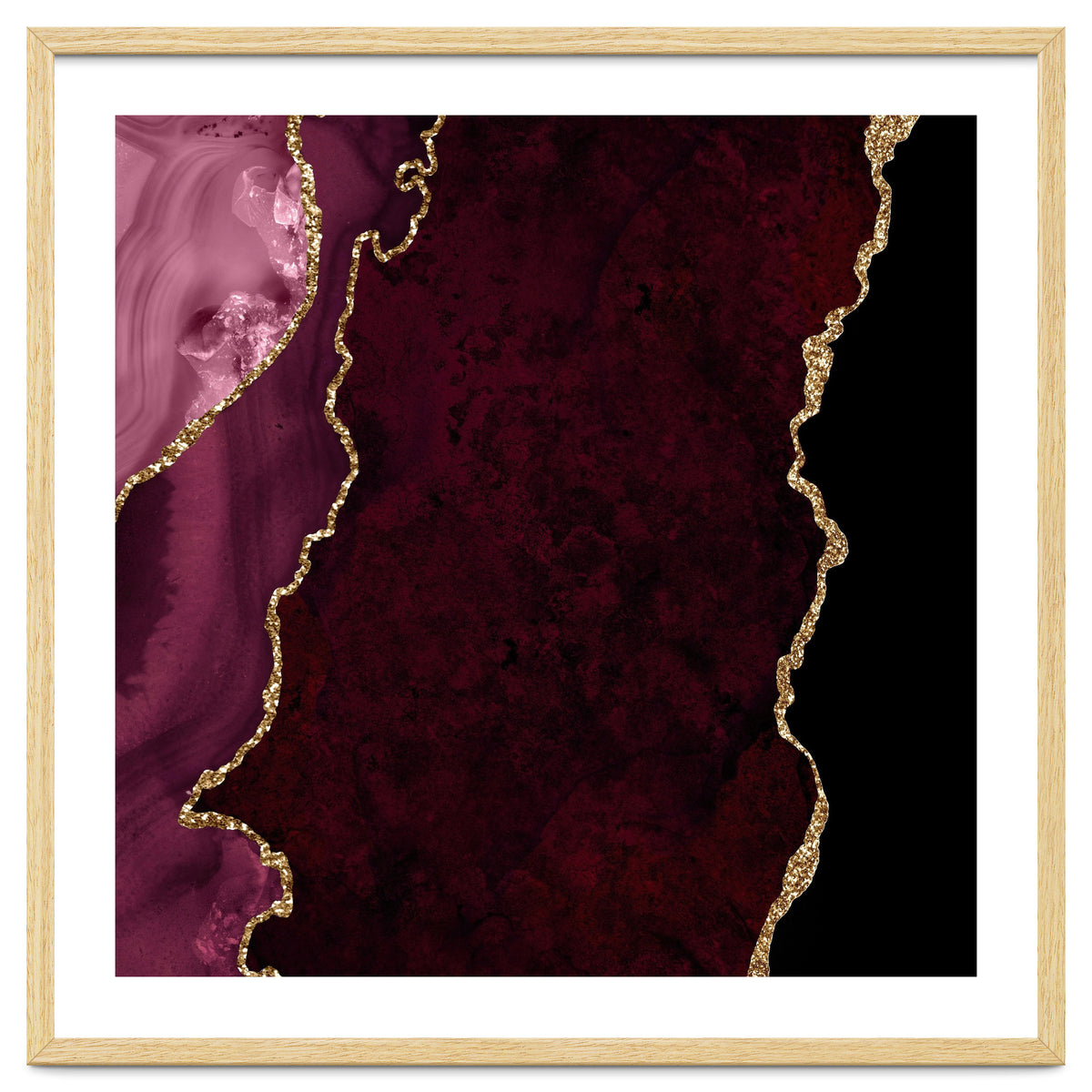 Burgundy & Gold Agate Texture 15