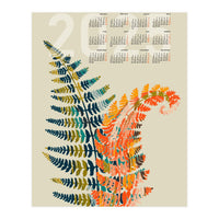 Calendar 2025 colorful fern leaves (Print Only)