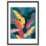Teal & Tangerine, Botanical Nature Jungle Plants, Maximalism Eclectic Pop Of Color, Tropical Banana Leaves Bohemian Contemporary thumbnail