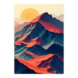 Dramatic Abstract Mountain Sunset Art (Print Only) thumbnail