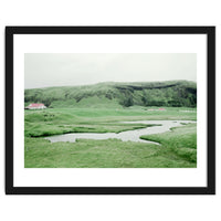 Pond and house in the middle of nowhere - Iceland