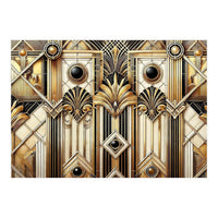 Art Deco Gold Geometric Pattern (Print Only)