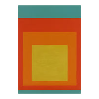 JOSEF ALBERS - HOMAGE TO THE SQUARE GREEN RED YELLOW ORANGE  (Print Only)