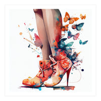 Butterfly Heels Splash (Print Only)