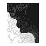 Abstract Black And White Wavy Lines Flowing  (Print Only) thumbnail