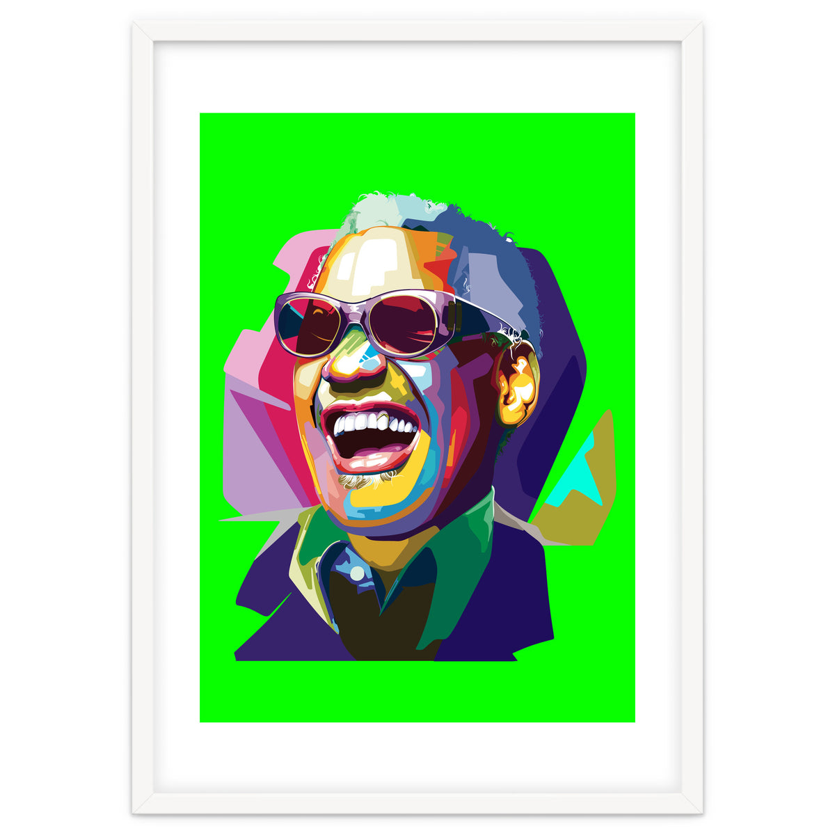 Ray Charles Jazz Singer Pop Art Illustration