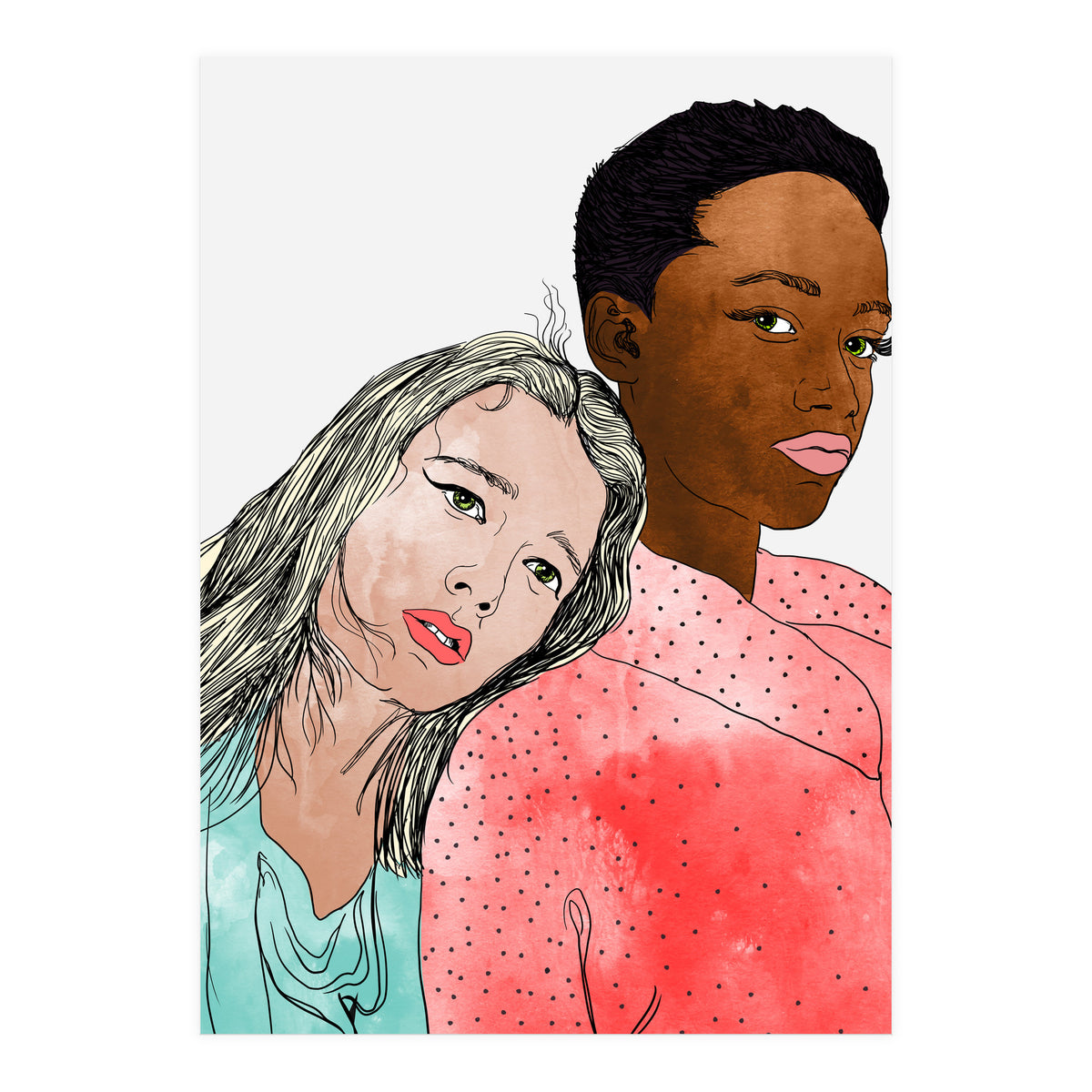 Egalitarism | Equality Anti-racism Feminism Multiculturism | Individuality Watercolor (Print Only)