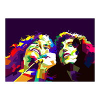 Robert Plant And Jimmy Page Pop Art WPAP (Print Only)