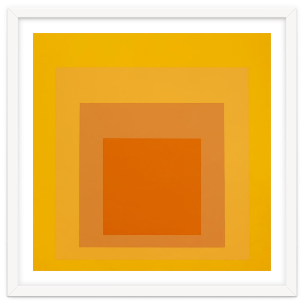 JOSEF ALBERS - HOMAGE TO THE SQUARE YELLOW ORANGE 2. HIGH RESOLUTION